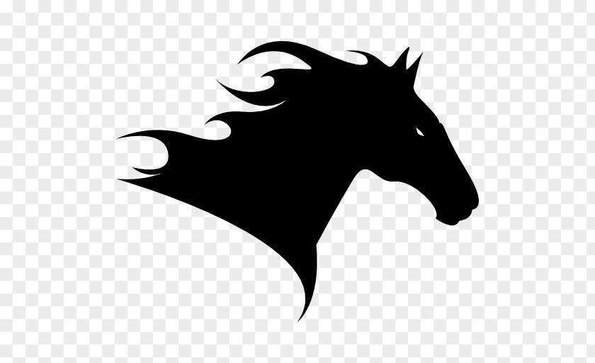 Horse Head Silhouette Black Clip Art PNG