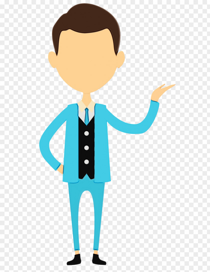 Gesture Male Watercolor Cartoon PNG