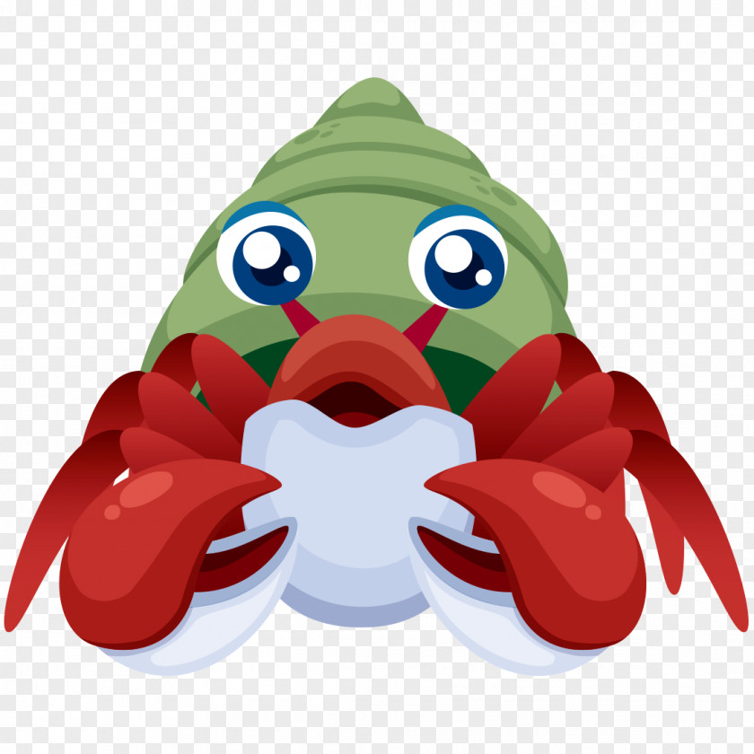 Hermit Crab Christmas Graphics Vector Clip Art Illustration PNG