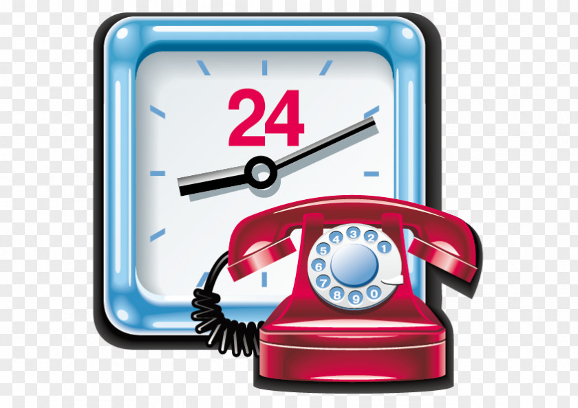 Vector Phone Clock Fax Logo Icon PNG