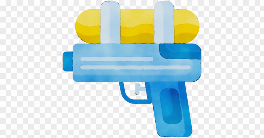 Blue Yellow Plastic Gun PNG