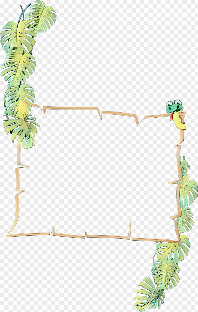 Rectangle Plant Flower Line Art PNG