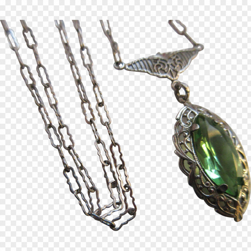 Gemstone Locket Earring Necklace Silver PNG