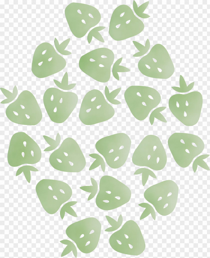 Leaf Pattern Green Petal Font PNG
