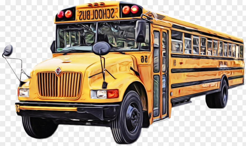 Public Transport Car School Bus Cartoon PNG