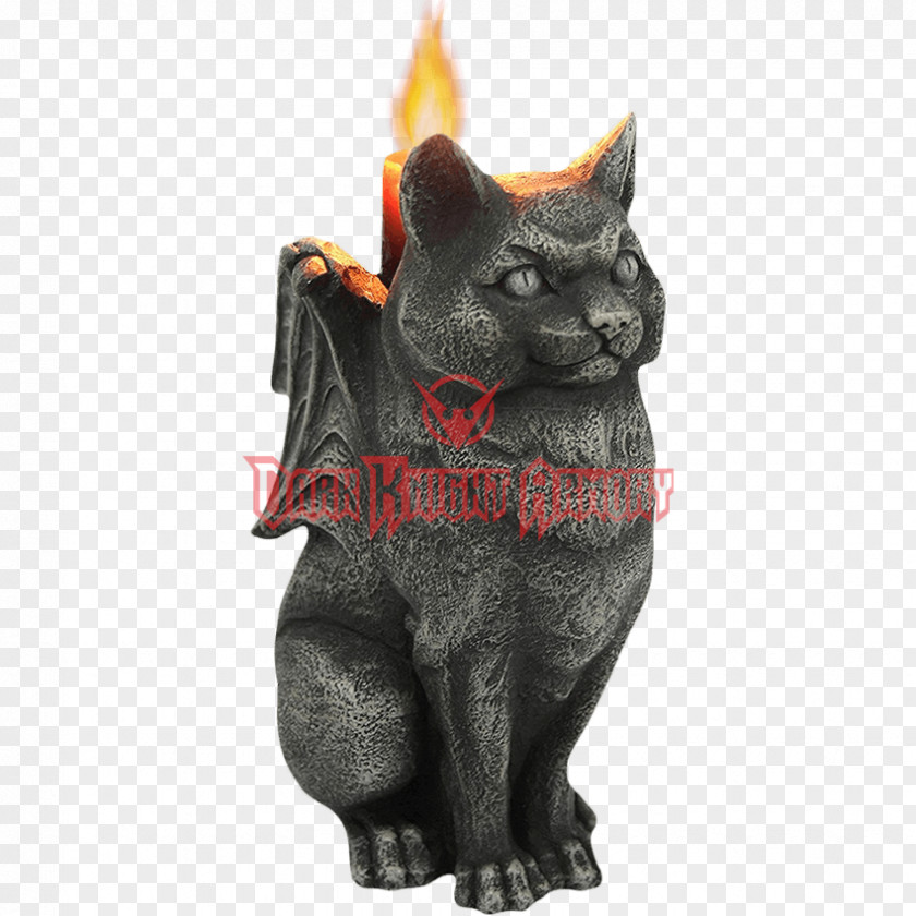 Ferocious Cat Gargoyle Statue Sculpture Candlestick PNG