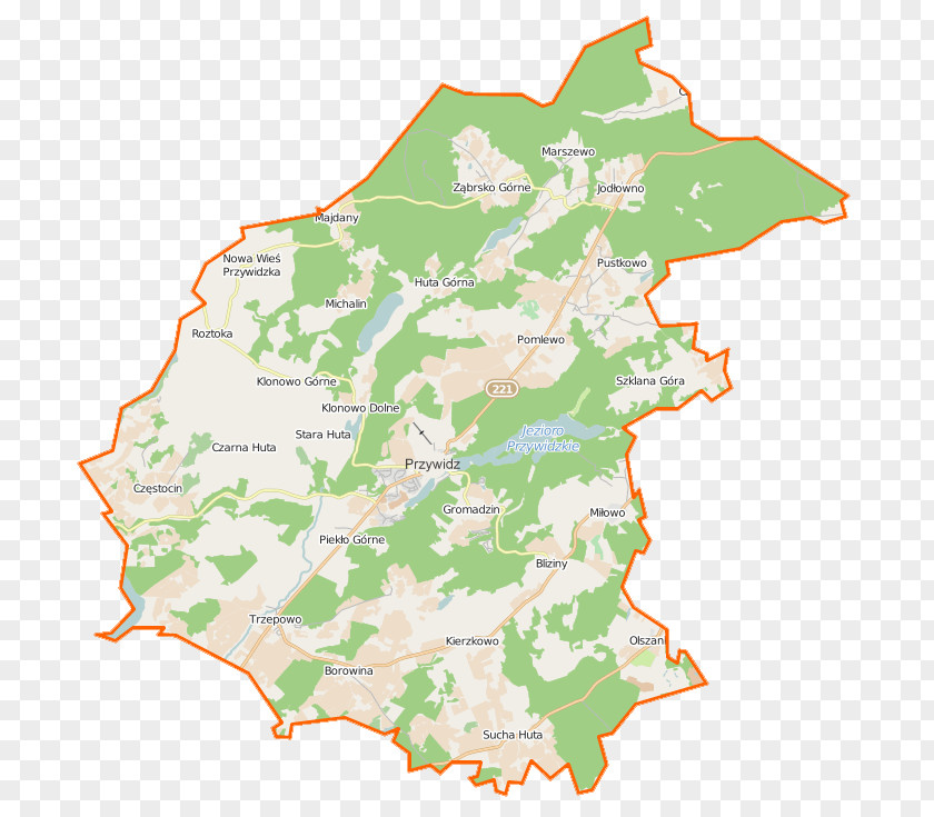 Map Locator Roztoka, Pomeranian Voivodeship Borowina, Parafia św. Franciszka Ksawerego W Przywidzu Rzymskokatolicka Pw. PNG