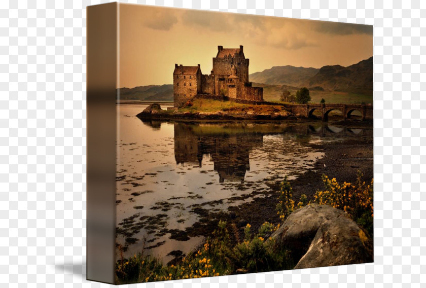 Painting Eilean Donan Gallery Wrap Canvas Loch PNG