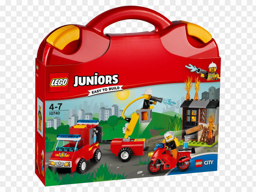 Toy LEGO 10740 Juniors Fire Patrol Suitcase Lego City PNG