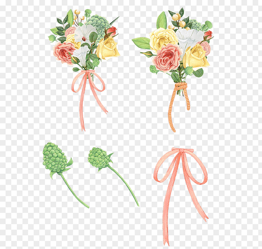 Blume Streamer Children's Day Flower Image Nosegay Design PNG