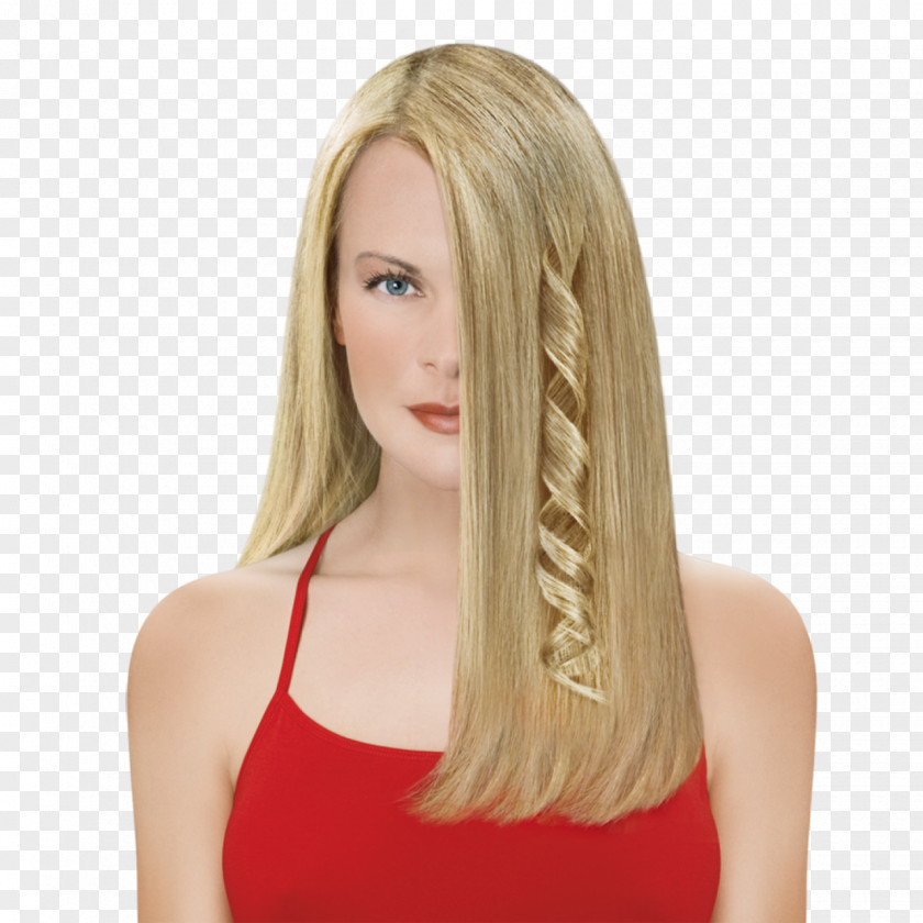 Hair Blond Step Cutting Layered Coloring PNG