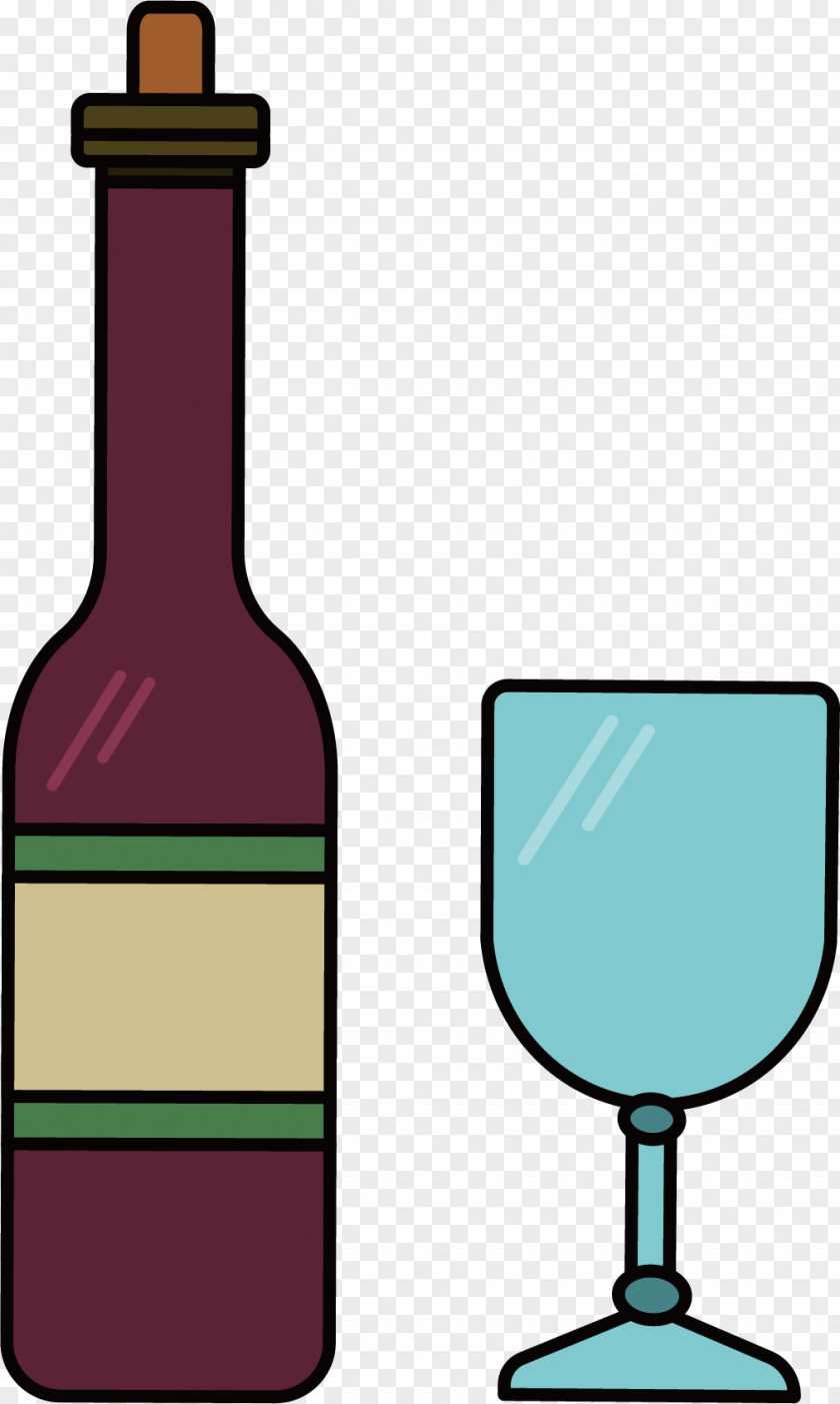 Purple Wine Vector Bottle Euclidean Transparency And Translucency PNG