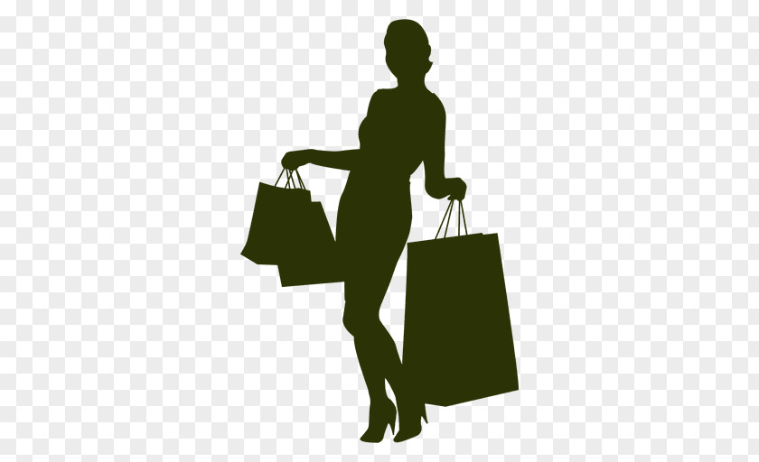 Silhouette Shopping Centre Bag PNG