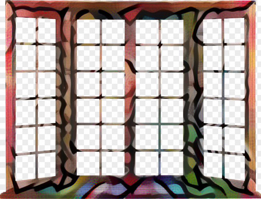 Stained Glass Furniture Window Cartoon PNG