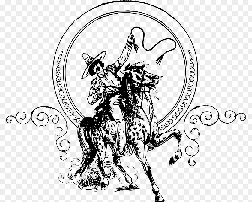 Cowboy Horse Equestrian Clip Art PNG