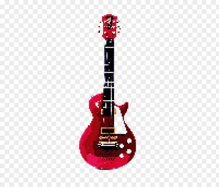 Guitar,Electric Guitar,Pixels Electric Guitar Pixelation PNG