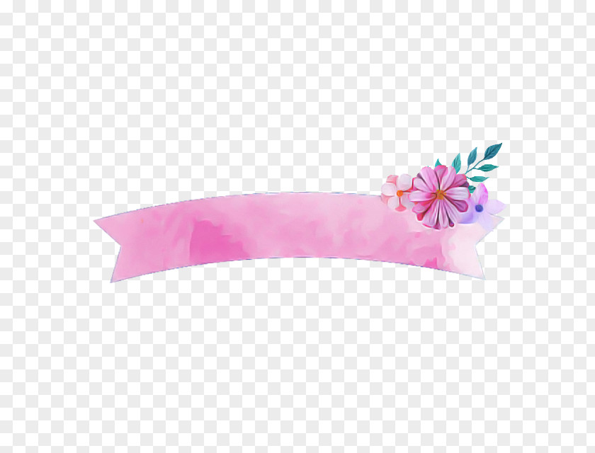 Pink Petal Headband Ribbon PNG
