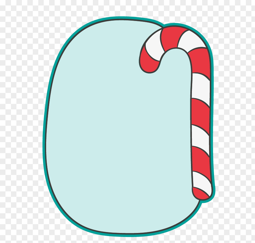 Blue Candy Dialog Cane Christmas Picture Frame PNG