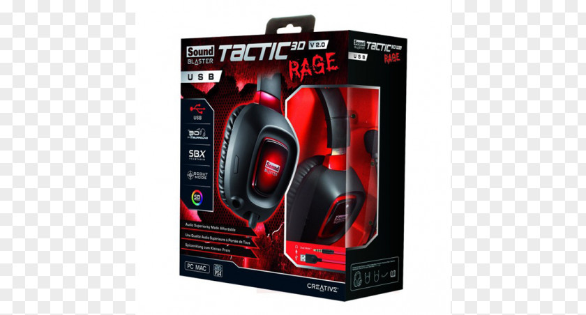 Headphones Creative Sound Blaster Tactic3D Rage V2.0 Labs Cards & Audio Adapters PNG