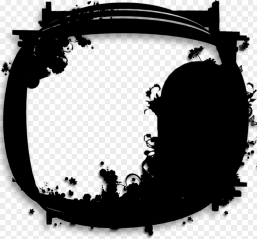 Silhouette Blackandwhite Circle PNG