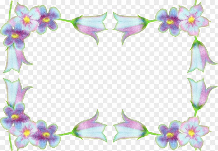 Blue Flower Border Borders And Frames Picture Paper Clip Art PNG