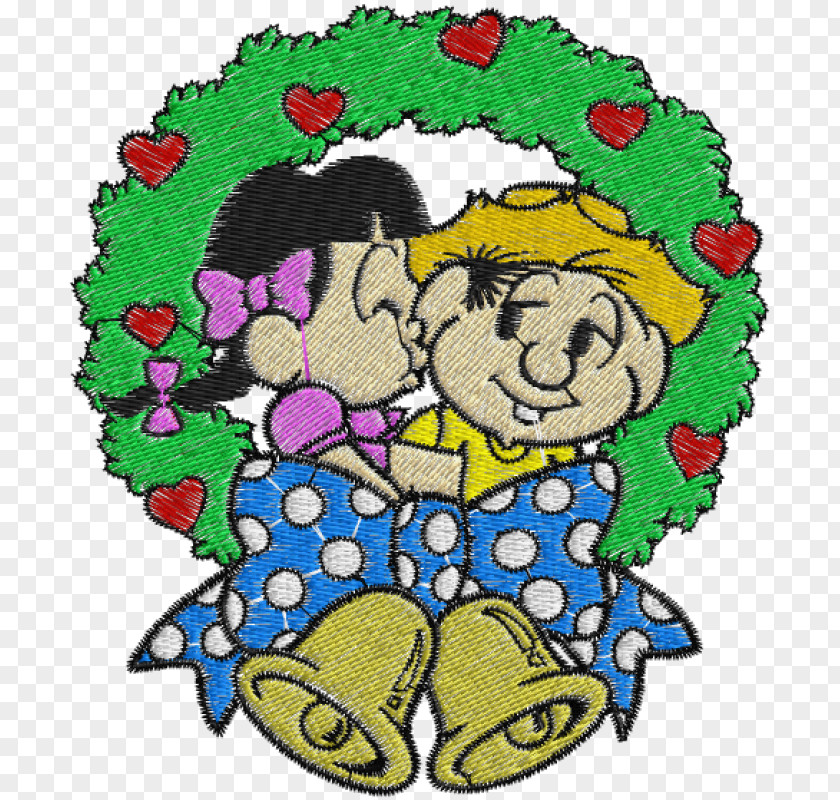 Christmas Floral Design Chuck Billy Smudge Embroidery Character PNG