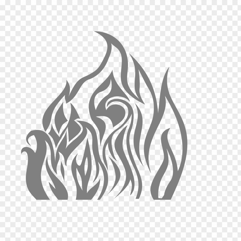 Gray Flames Pattern Flame Euclidean Vector Black And White PNG