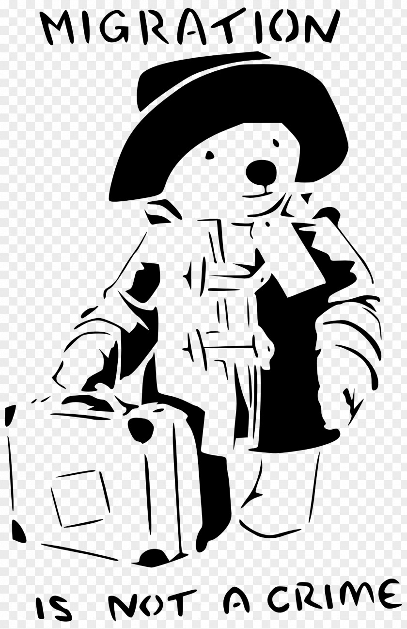 PaDDINGTON BEAR Crime Stencil Clip Art PNG