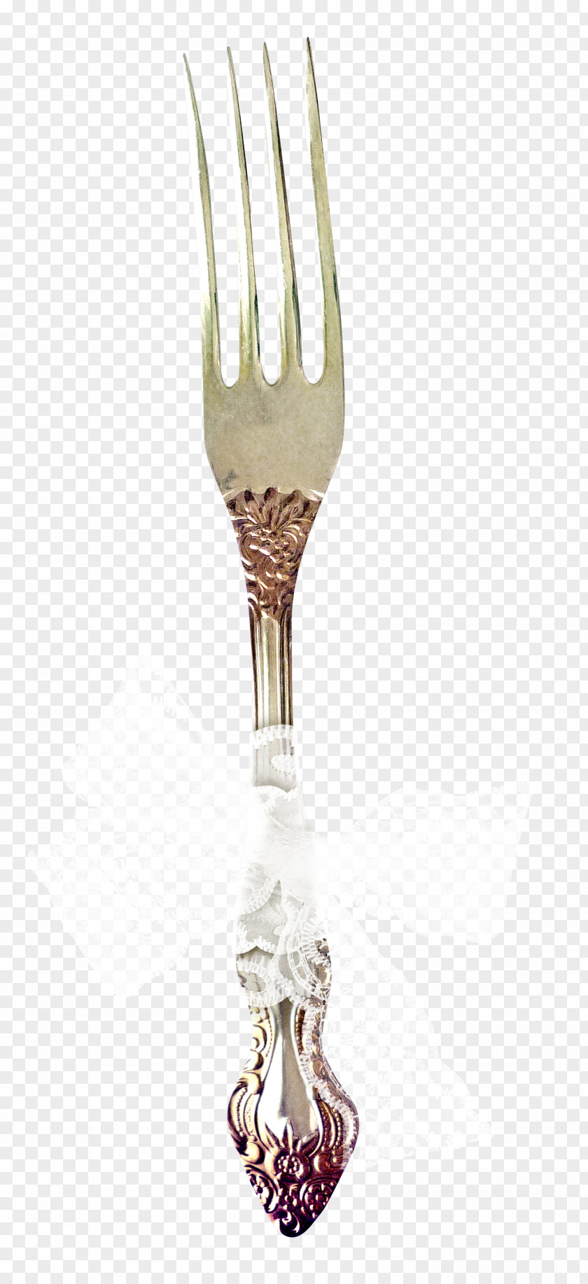 White Scarf Decorative Fork PNG