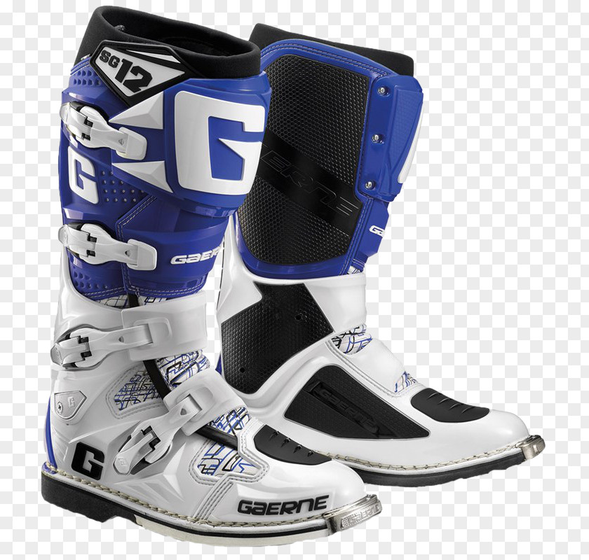 Boot Motorcycle White Blue PNG