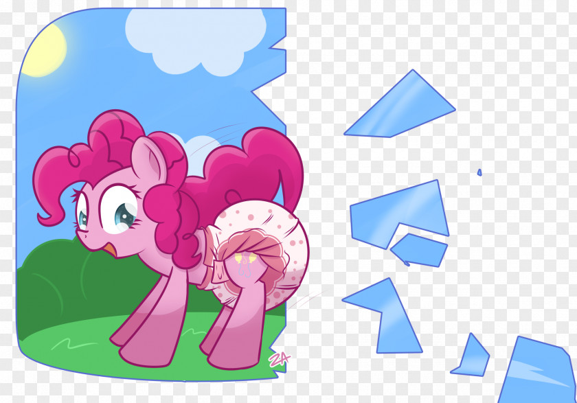 Breaking Wall Pinkie Pie Horse Fourth Diaper PNG