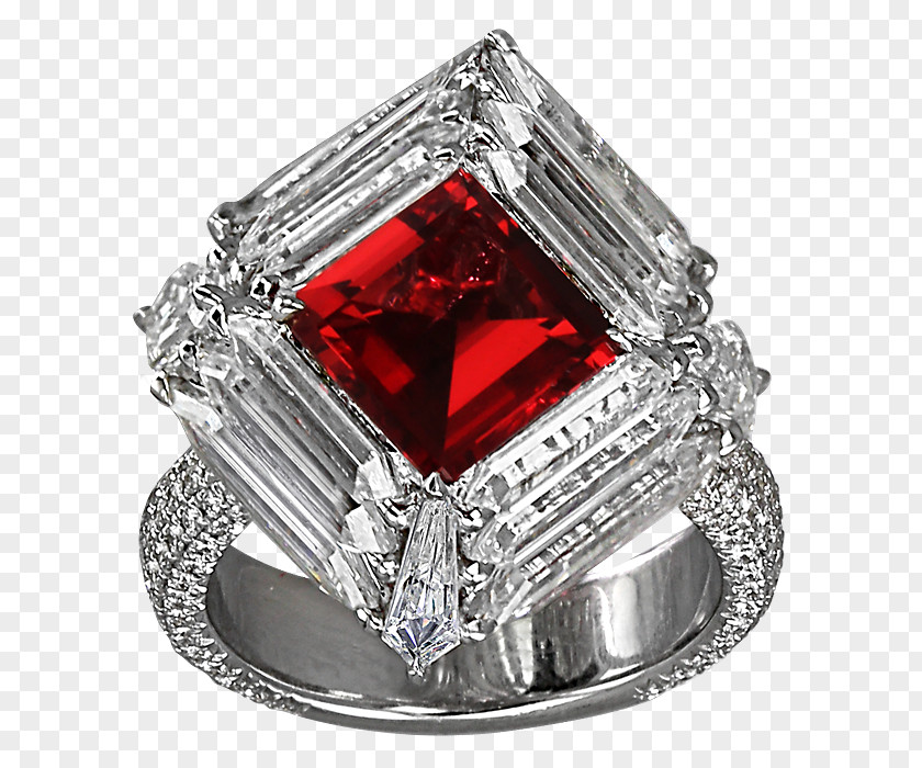 Red Ring Jewellery Diamond Ruby Colored Gold PNG