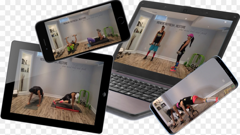 30 Min Workout Video Smartphone Multimedia Product Design Thumbnail PNG