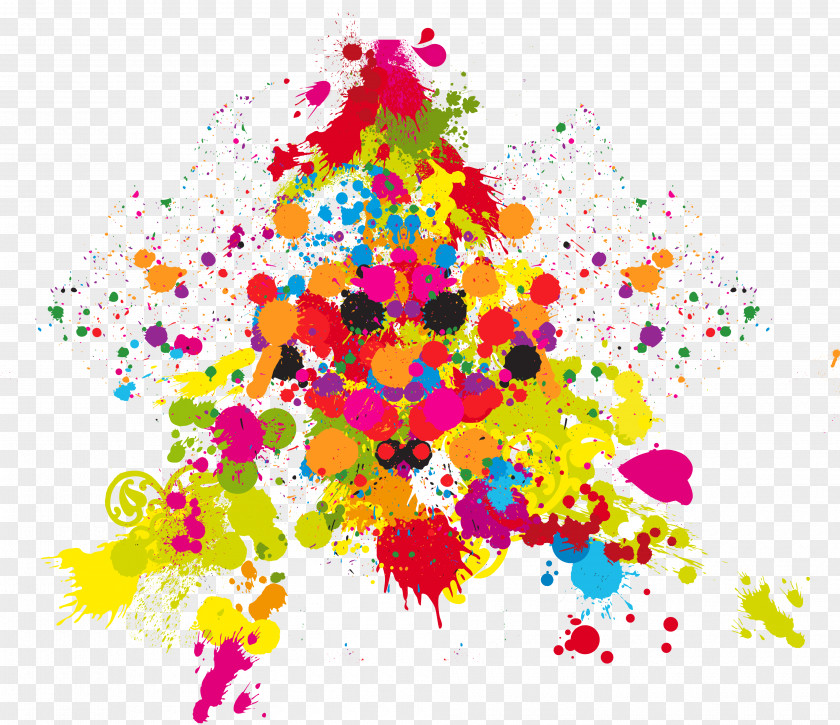 Colours Color Explosion White PNG