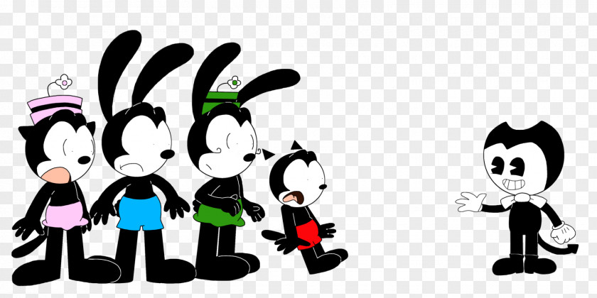 Oswald The Lucky Rabbit Felix Cat Bendy And Ink Machine Mickey Mouse Cartoon PNG