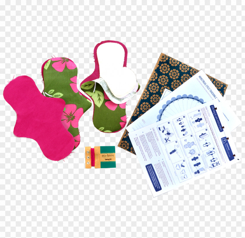 Woman EcoFemme Sanitary Napkin Menstrual Cup Cloth Pad Pantyliner PNG