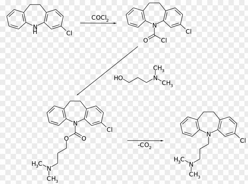 Amine Clomipramine Chemical Synthesis Hydrochloride Fórmula Estructural Structural Formula PNG