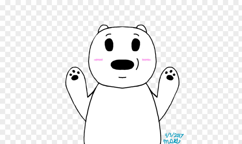 Bear Eye Line Art White Clip PNG