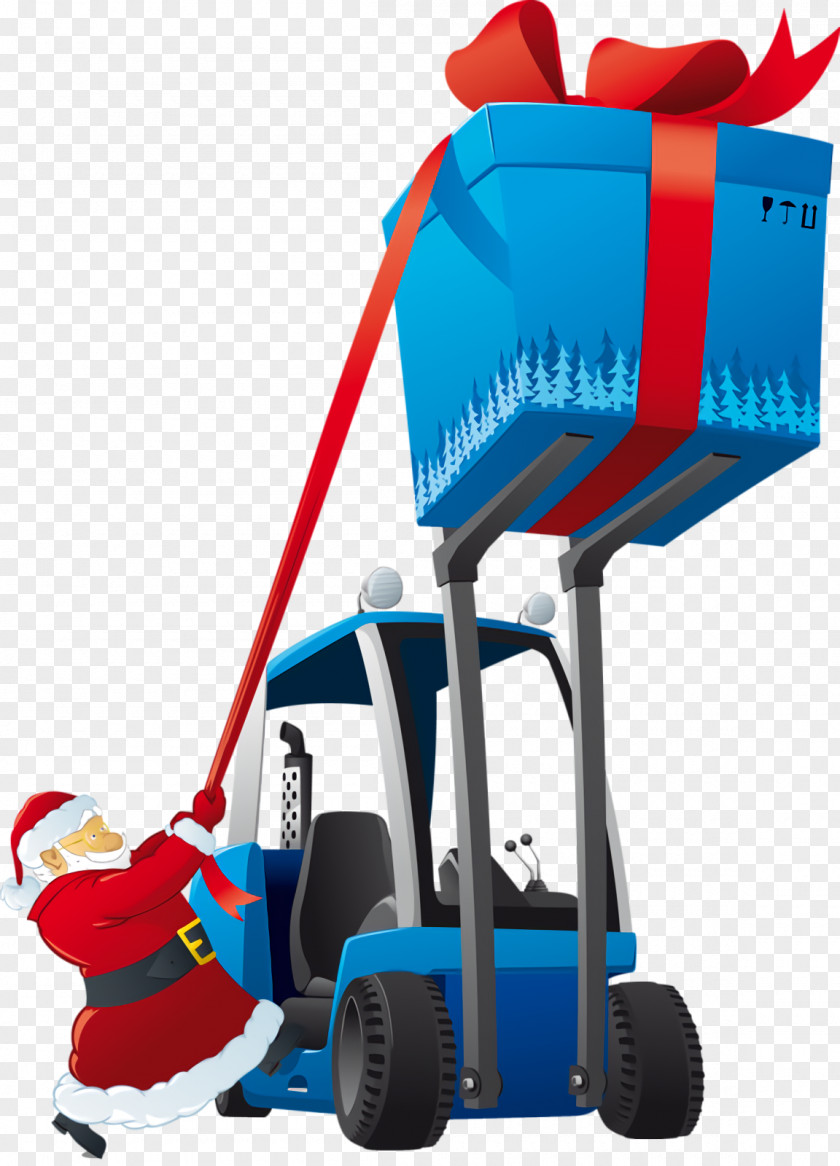 Electric Blue Vehicle Christmas Gift New Year PNG