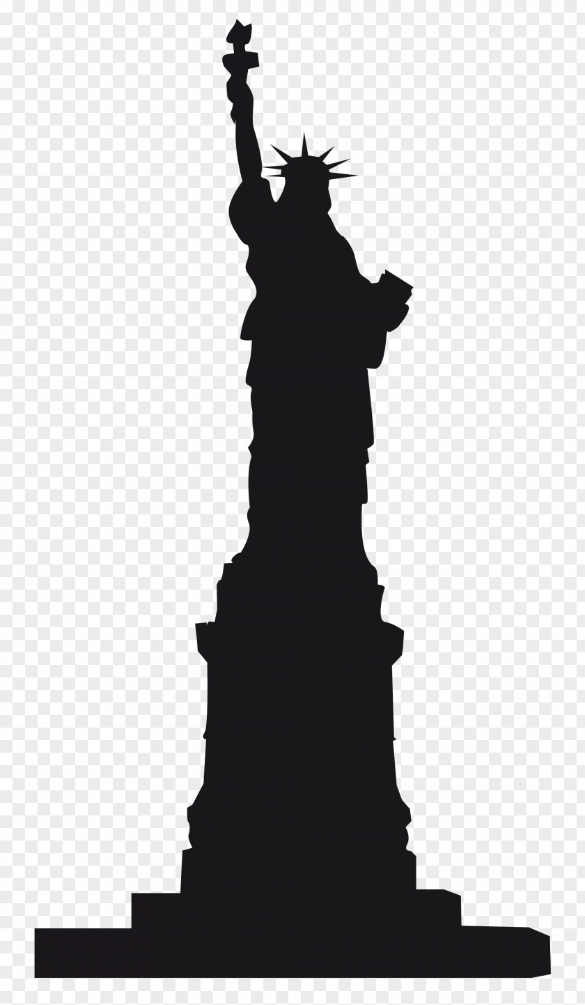 Statue Of Liberty Silhouette Monument Landmark PNG