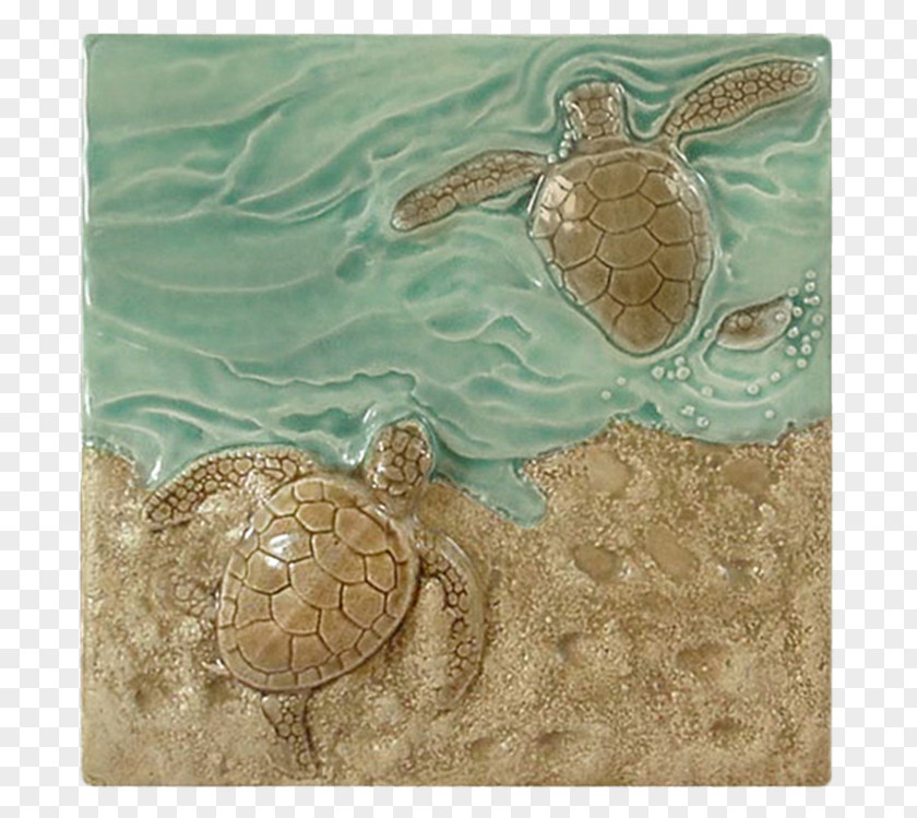 Turtle Sea Tile Glass PNG