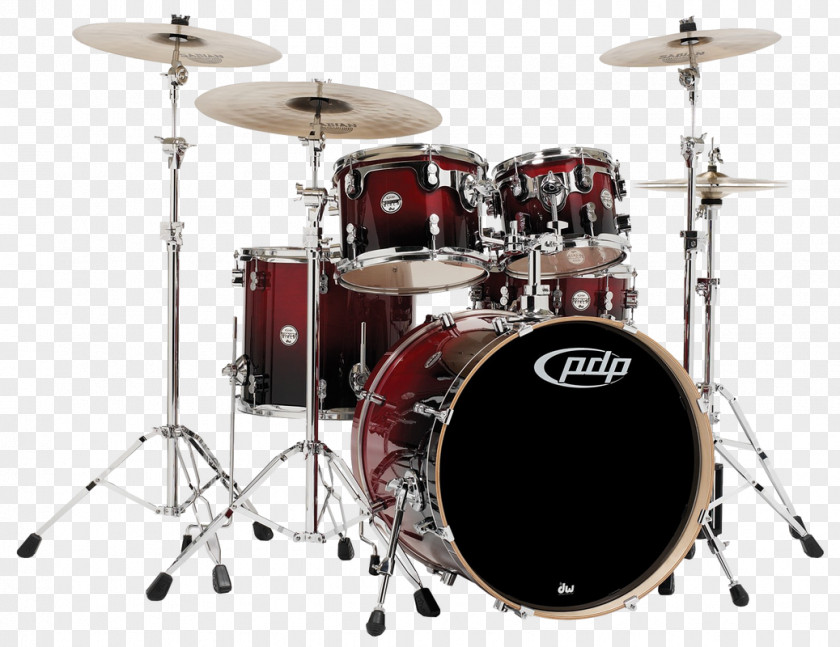 5-pieceRed To Black Sparkle FadeDrums Pacific Drums And Percussion PDP Concept Maple Shell Pack PNG