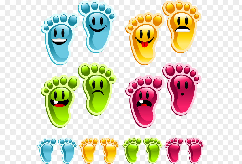 Crystal Footprints Cartoon Faces Foot Royalty-free Stock Photography Clip Art PNG