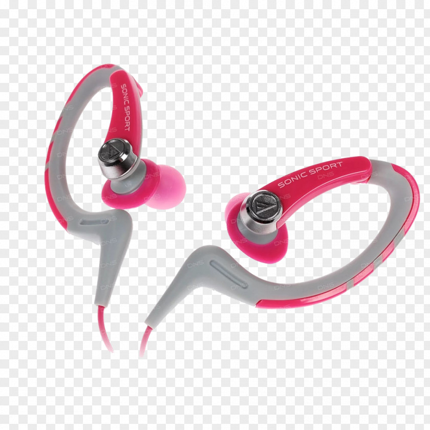 Headphones DNS Pioneer SE-E5T Pink Headset Button SECL712T PNG