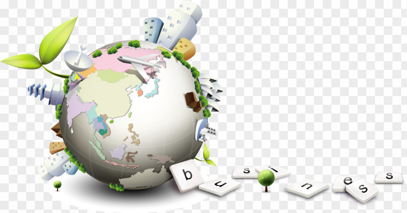 Vector Creative Hand-painted Globe Concept PNG