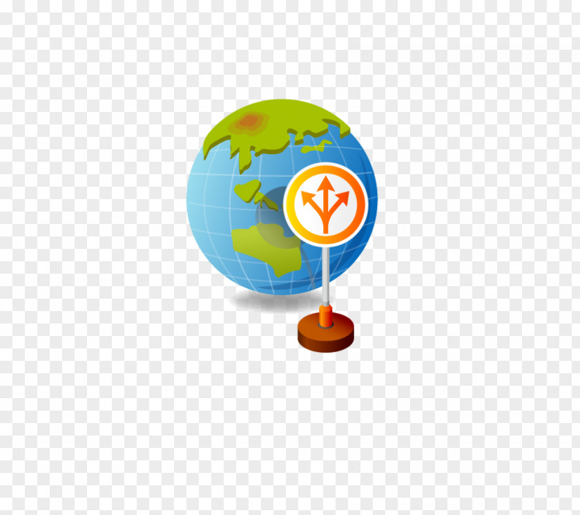 Cartoon Blue Planet Icon PNG