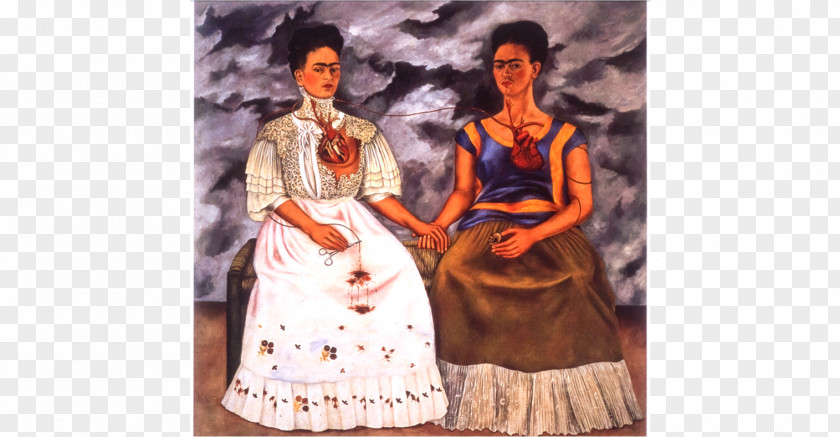Painting Frida Kahlo Museum The Two Fridas Self-Portrait With Thorn Necklace And Hummingbird Cropped Hair PNG