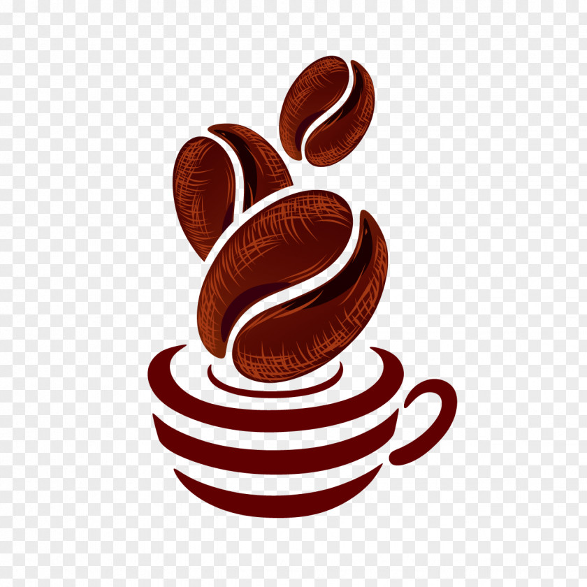 Cartoon Gourmet Coffee Beans Tea Cafe Latte Breakfast PNG