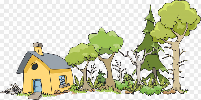 Forest House Log Cabin Wood Clip Art PNG