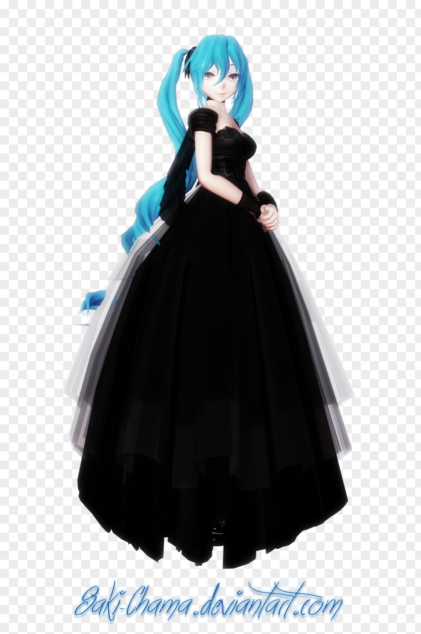 Hatsune Miku Dress MikuMikuDance Gown Kaito PNG